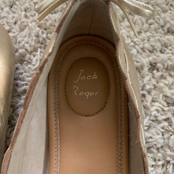 Gold Jack Rogers flats - Picture 2 of 4